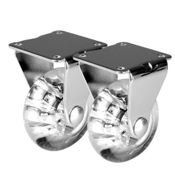 Kit 4 Rodízios 1.5" com 2 Giratórios e 2 Fixos Bomvink BOM-2765
