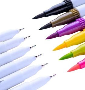 Kit Canetinhas Coloridas Ponta Dupla com 36 Cores Colours Pen SCB-36