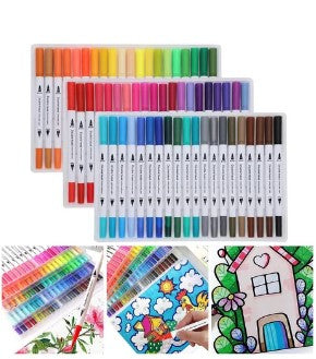 Kit Canetinhas Coloridas Ponta Dupla com 36 Cores Colours Pen SCB-36