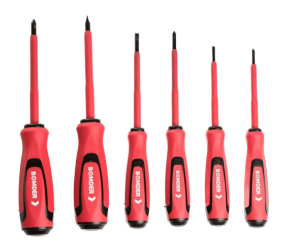 Kit de Chaves Isoladas para Eletricista NR10 com 6 Peças Bomder BOM-3110