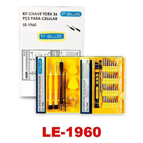 Kit de Chave Torx para Celular e Eletrônicos com 36 Peças IT-Blue LE-1960