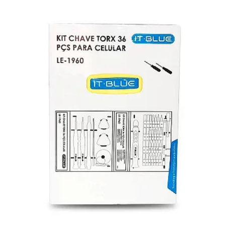 Kit de Chave Torx para Celular e Eletrônicos com 36 Peças IT-Blue LE-1960