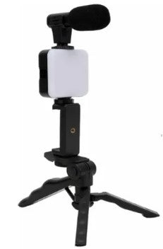 Kit de Iluminação Fotográfica com Tripé, Luz de LED e Microfone Oberon OR-PL04