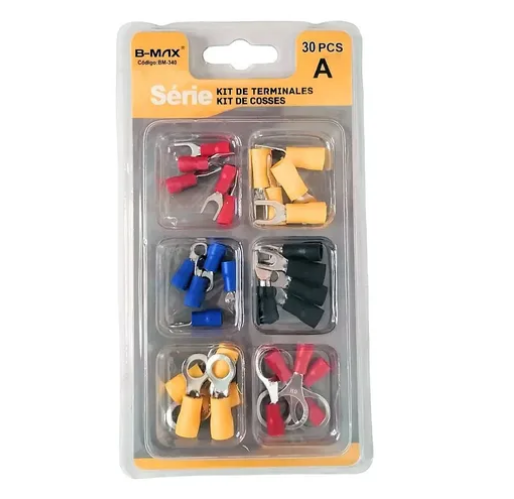 Kit de Terminais Elétricos Tipo A com 30 Peças B-Max BM-340