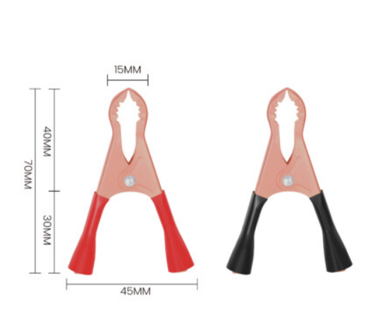 Kit 4 Garras Jacaré 30A 27mm Isoladas Bomvink BOM-5582