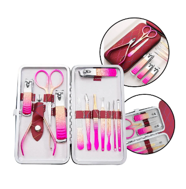 Kit de Manicure com 12 Peças Luatek LMF-1168