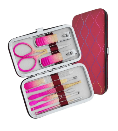 Kit de Manicure com 12 Peças Luatek LMF-1168