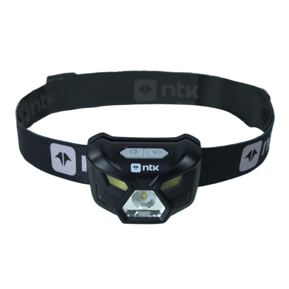 Lanterna de Cabeça Panter Plástico ABS Compacta Preta NTK