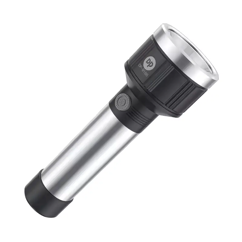 Lanterna Manual Recarregável 3W com Zoom e 3 Modos de Foco Bateria 18650 DP-9186