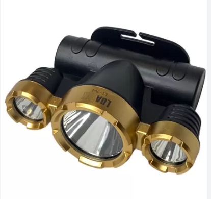 Lanterna de Cabeça Recarregável 3 LEDs com Cabo USB Luatek LT-394