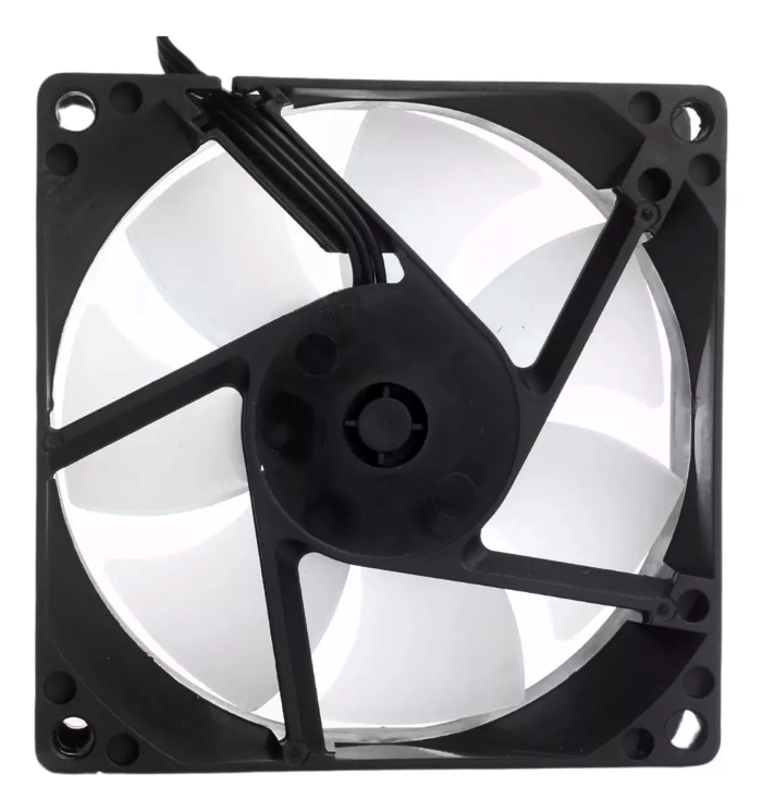 Fan LED 80mm para Gabinete e CPU 2300RPM com Kit de Parafusos Revenger G-VR337