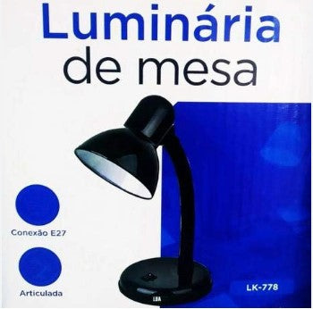 Luminária de Mesa Articulada com Conexão E27 até 40W Bivolt Luatek LK-778