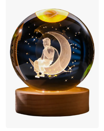 Luminária de Mesa Esfera de Cristal com Projetor 5V 1A Oasis OIH-4858