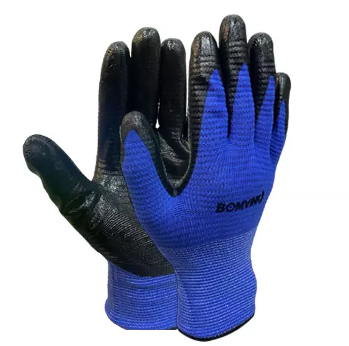 Luva Multitato Azul PU para Montagem Mecânica Bomvink BOM-7107