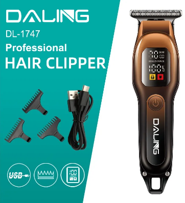 Máquina de Cortar Cabelo Recarregável 3W Daling DL-1747