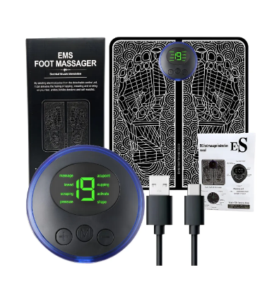 Massageador para os Pés Recarregável com 8 Níveis de Intensidade 3.7V Oasis OIH-5311