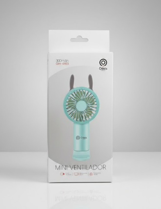 Mini Ventilador Portátil Recarregável com Suporte para Celular Oasis OIH-6103
