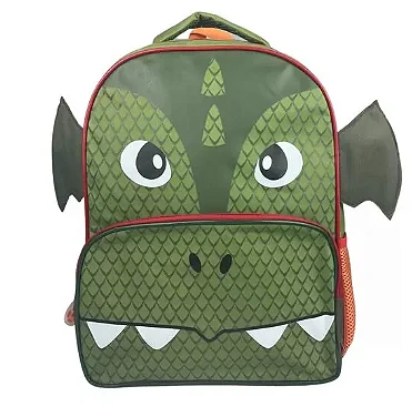 Mochila Infantil Escolar Dragão Verde Denlex DL1359