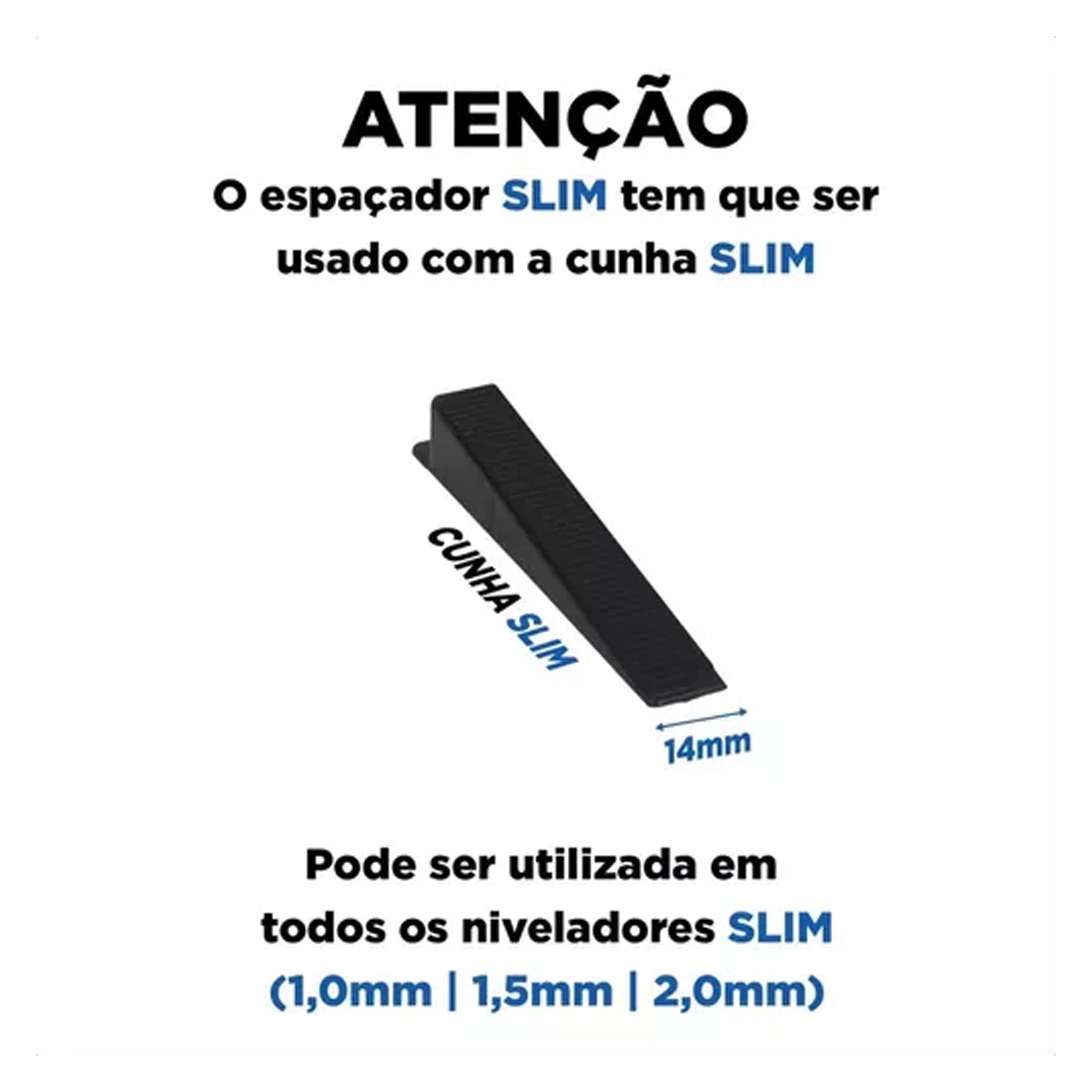 1000 Niveladores 2mm + 100 Cunhas Pisos e Porcelanatos