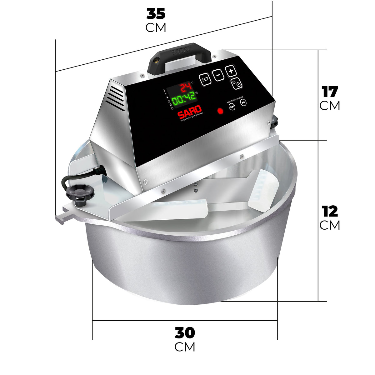 Panela Misturadeira Elétrica Digital Saro PA10D 10 Litros Bivolt