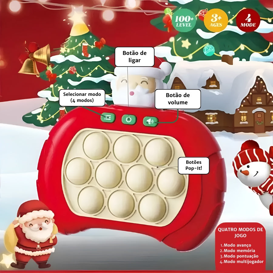 Pop It Eletrônico de Papai Noel com Jogos Interativos FFJ-105