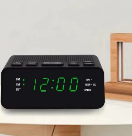 Rádio Relógio Digital FM com Despertador Lelong LE-677