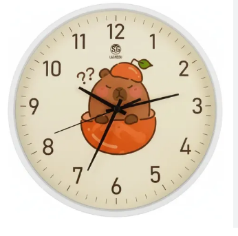 Relógio Analógico de Parede Decorativo Capivara Oásis OIH-6376