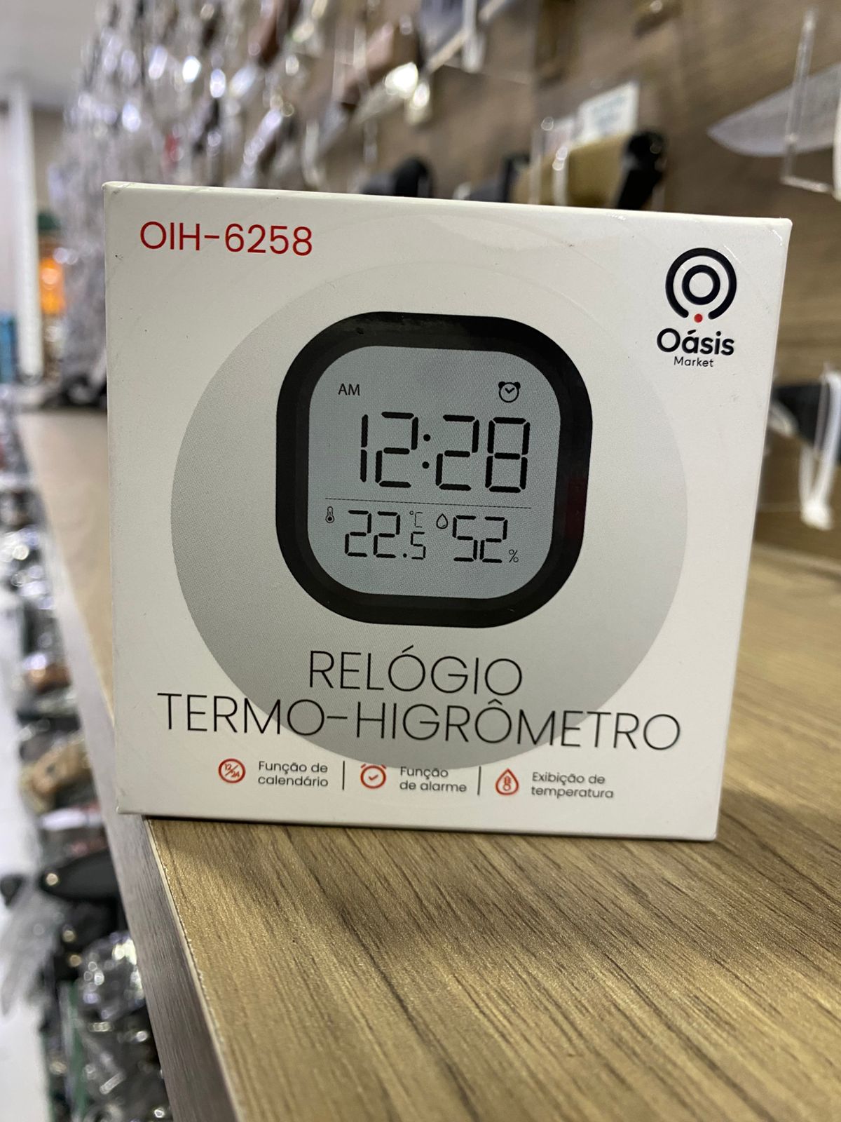Relógio Termo-Higrômetro Digital Oasis OIH-6258