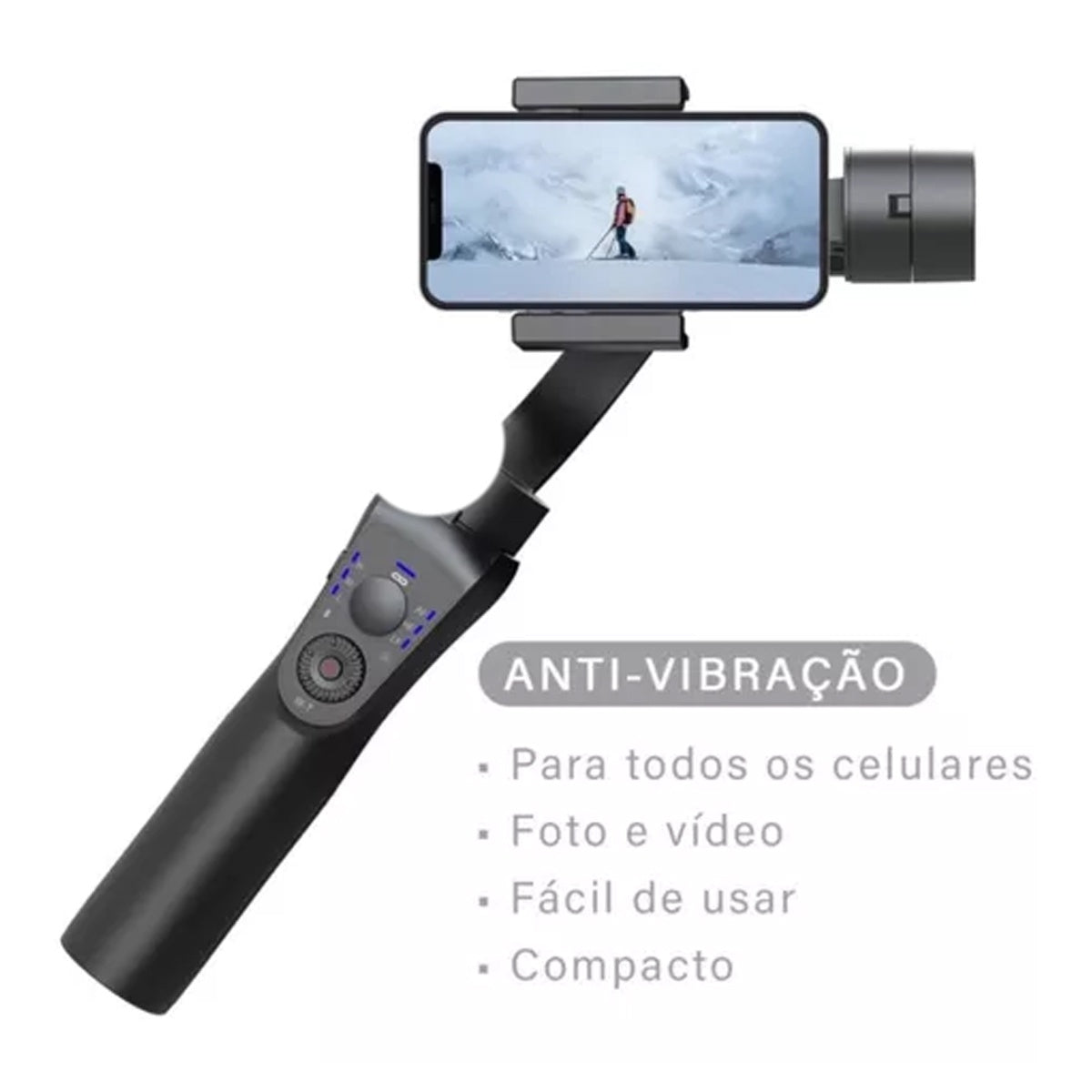 Estabilizador Celular Gimbal 3 Eixos Imagem Vídeo