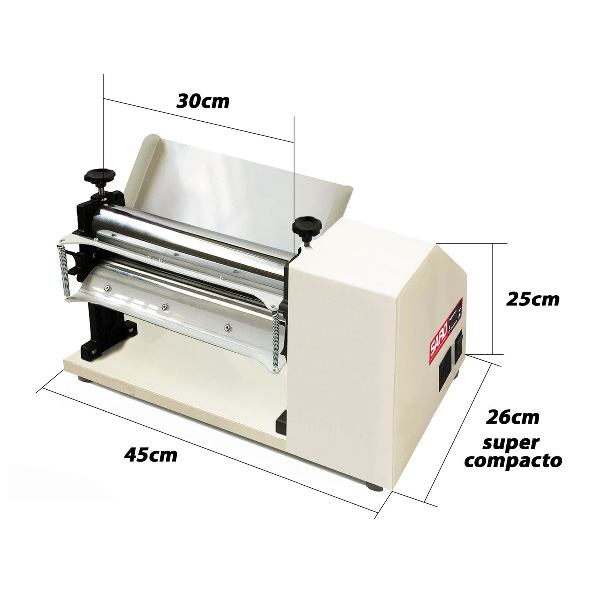Cilindro Elétrico Cromado 30 cm Saro CSC3011T/CSC3022T 1/3 CV com Cortador de Talharim