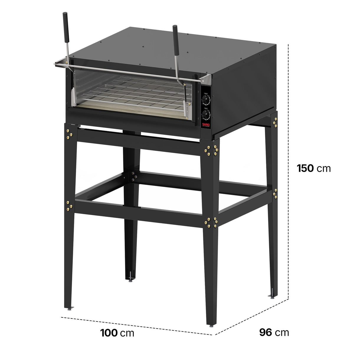 Forno Guilhotina Elétrico Saro FG8622 80x60 cm 220V com Cavalete 8 Pizzas