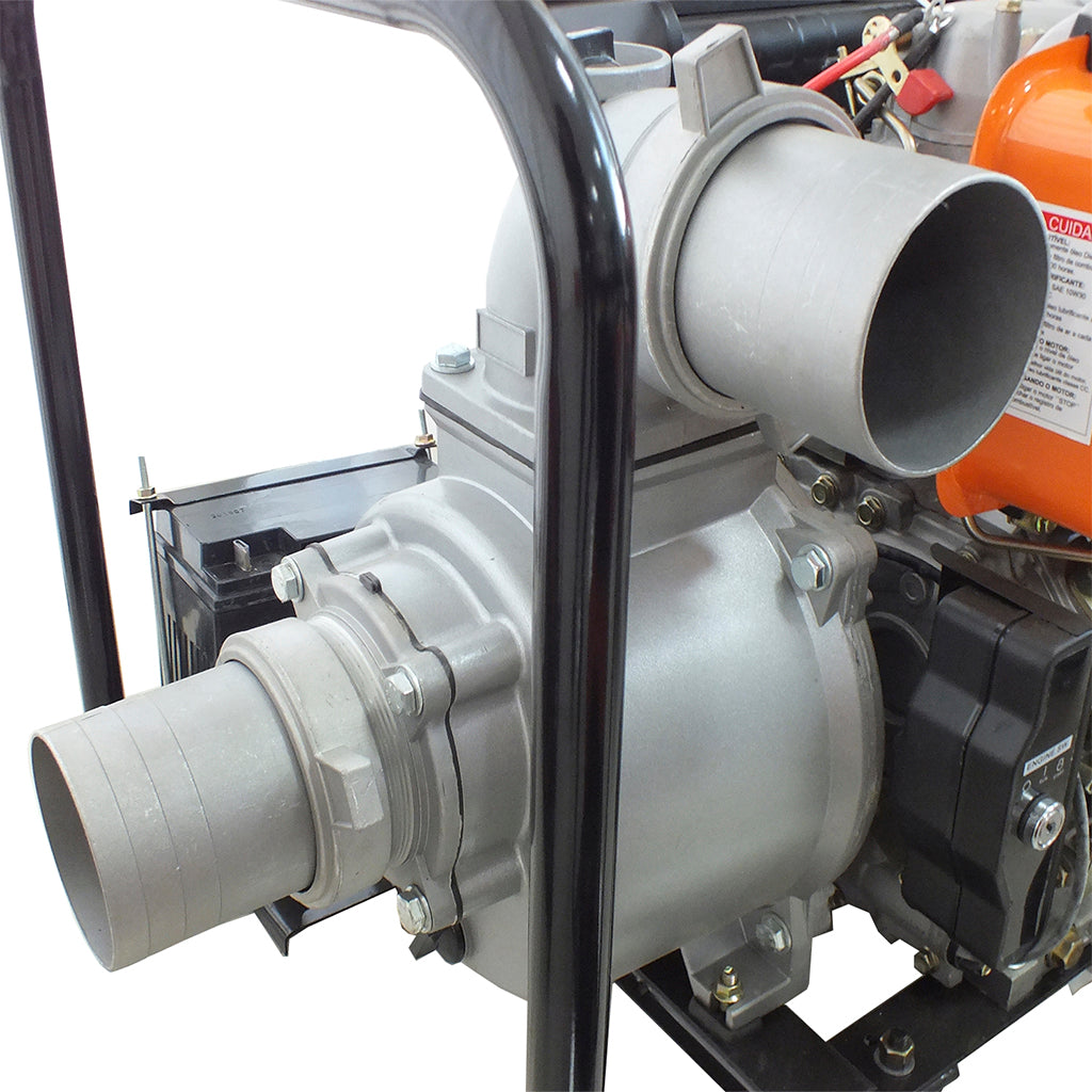 Motobomba Diesel Autoescorvante 4" Pol 406cc 9HP Partida Elétrica VMBE40D Vulcan Trent – foto 2