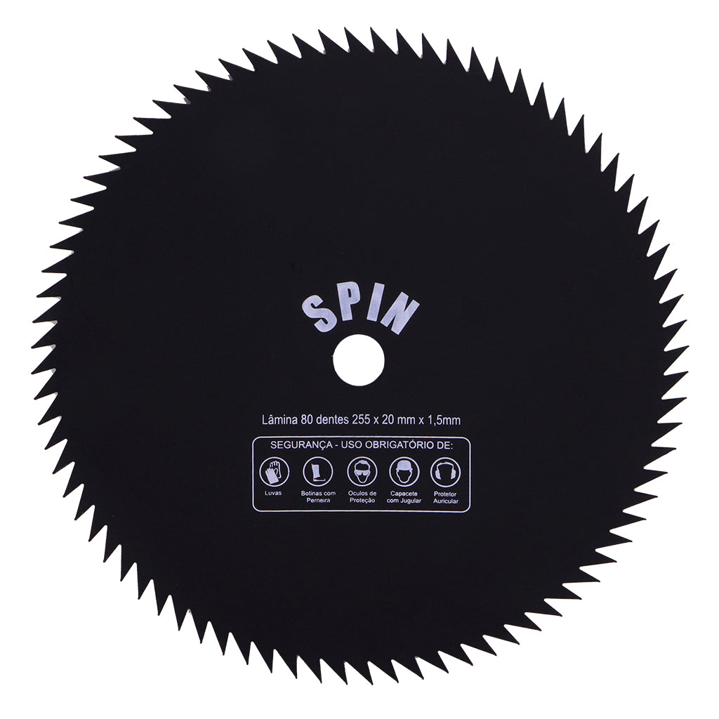 Faca Circular 80 Dentes Furo 20mm Tamanho 255mm Espessura 1,5mm - Spin – foto 1