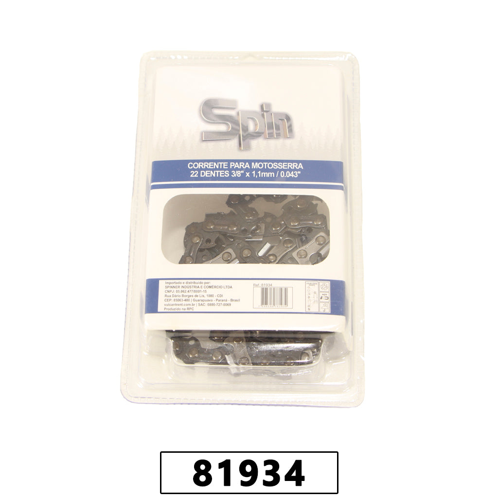 Corrente Loop 22D 3/8 x 1,1mm (0.043") para Sabre 12" para Motosserra Stihl 170 - Spin – foto 1
