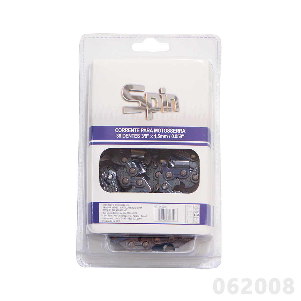Corrente Loop 36D 3/8 x 1,5mm (0.058") para Sabre 20" para Motosserra Stihl / husq./importada - Spin – foto 1