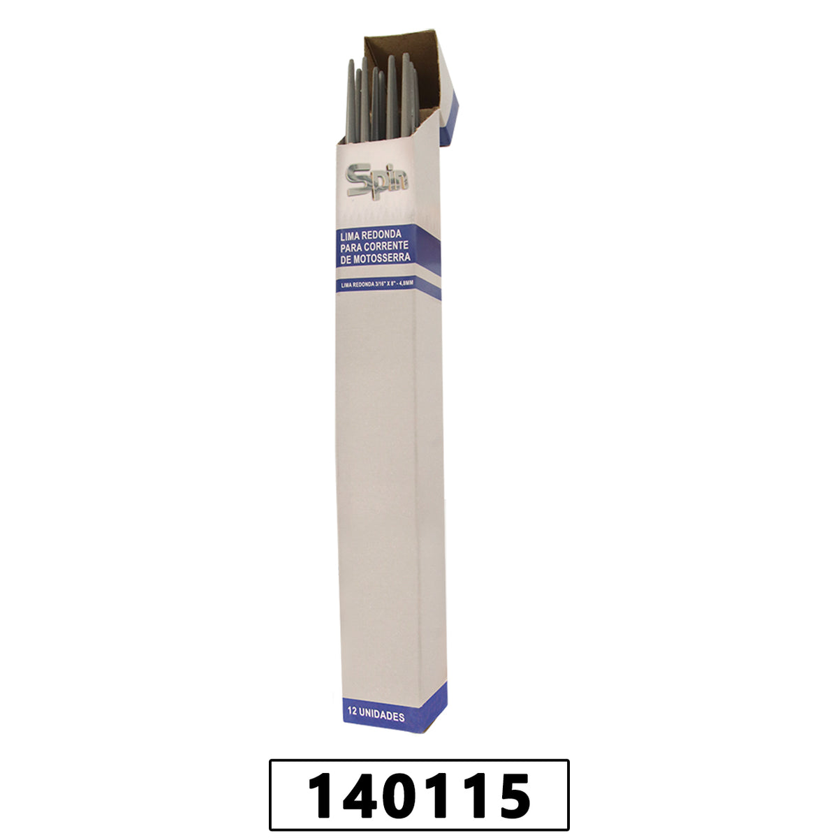 Lima para Corrente de Motosserra 3/16" (4,80mm) x 8" (200mm) com 12 Un - Marca Spin – foto 1