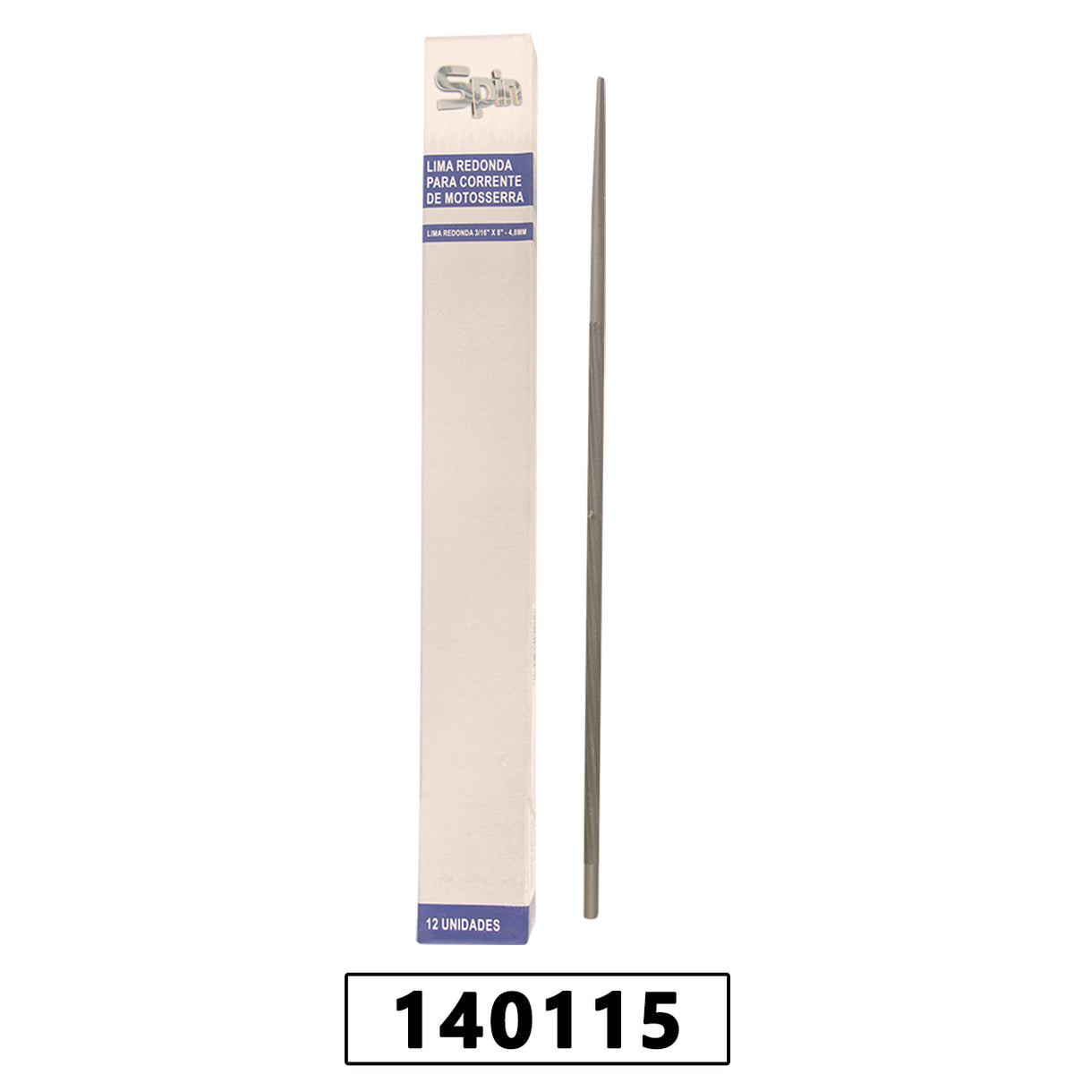 Lima para Corrente de Motosserra 3/16" (4,80mm) x 8" (200mm) com 12 Un - Marca Spin – foto 2