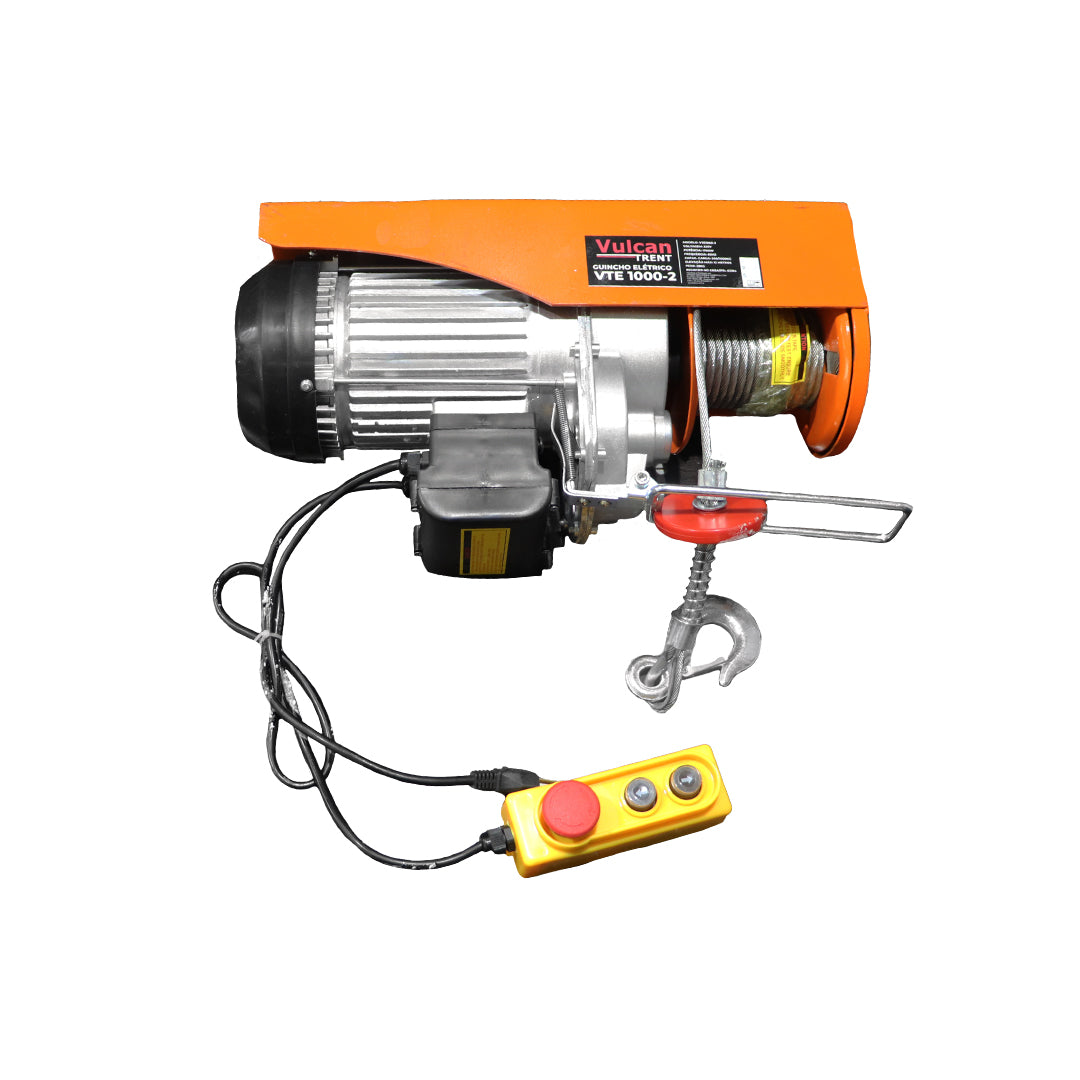Guincho Elétrico 1700W 500/1000KG 220V VTE1000-2 Cabo 12 Metros - Vulcan Trent VTE10000-2 – foto 1