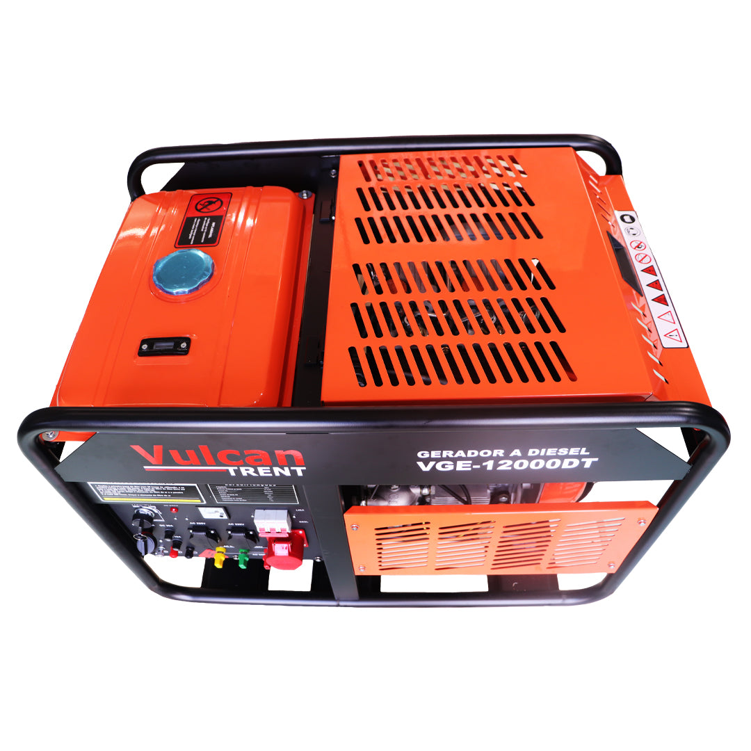 Gerador Diesel 954cc 20HP 12,0kVA 12000W Trifasico 220/380V Part.elet. VGE12000DT Vulcan Trent – foto 4