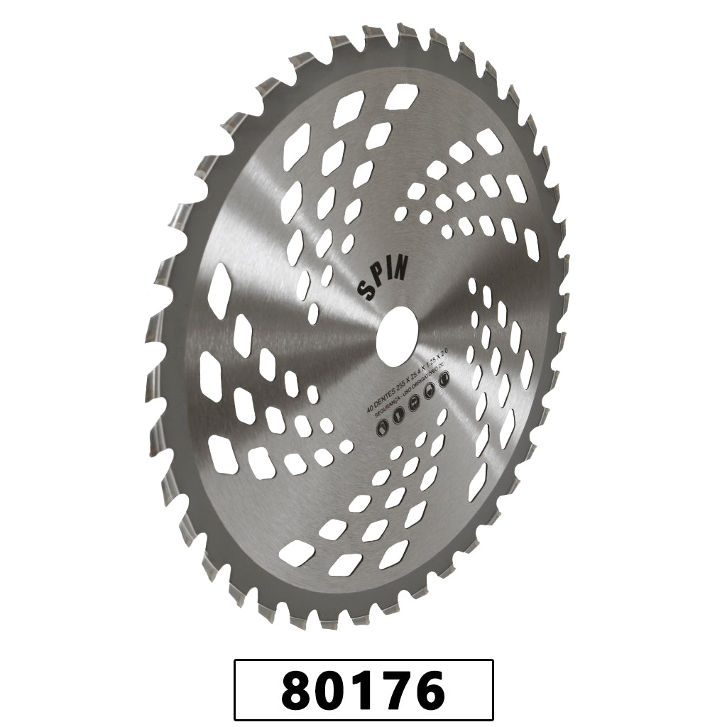 Faca Circular de Videa 2mm NS05 40 Dentes Furo 25,4mm Tamanho 255mm x Espessura 1,25mm - Spin – foto 1