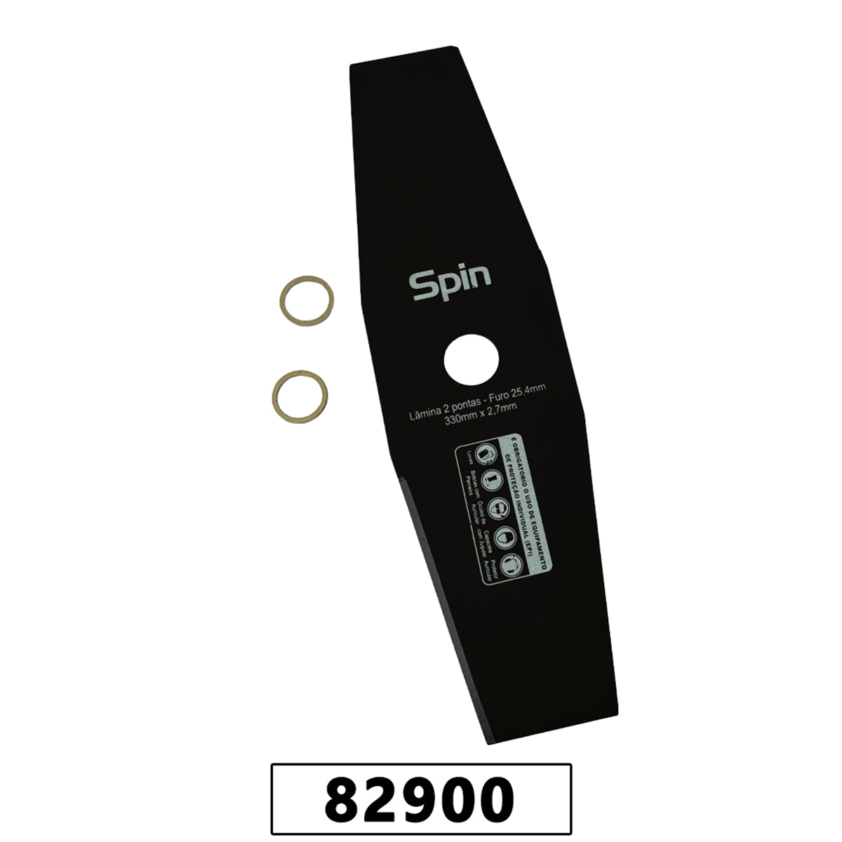 Faca 2 Pontas Furo 25,4mm Tamanho 330mm Espessura 2,7mm com Adaptador de 20mm - Spin – foto 1
