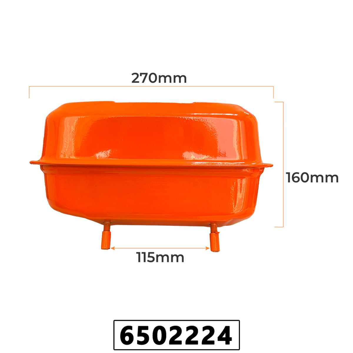 Tanque de Gasolina Completo para Motor 4 Tempos 13HP/15HP - Cor Laranja – foto 2