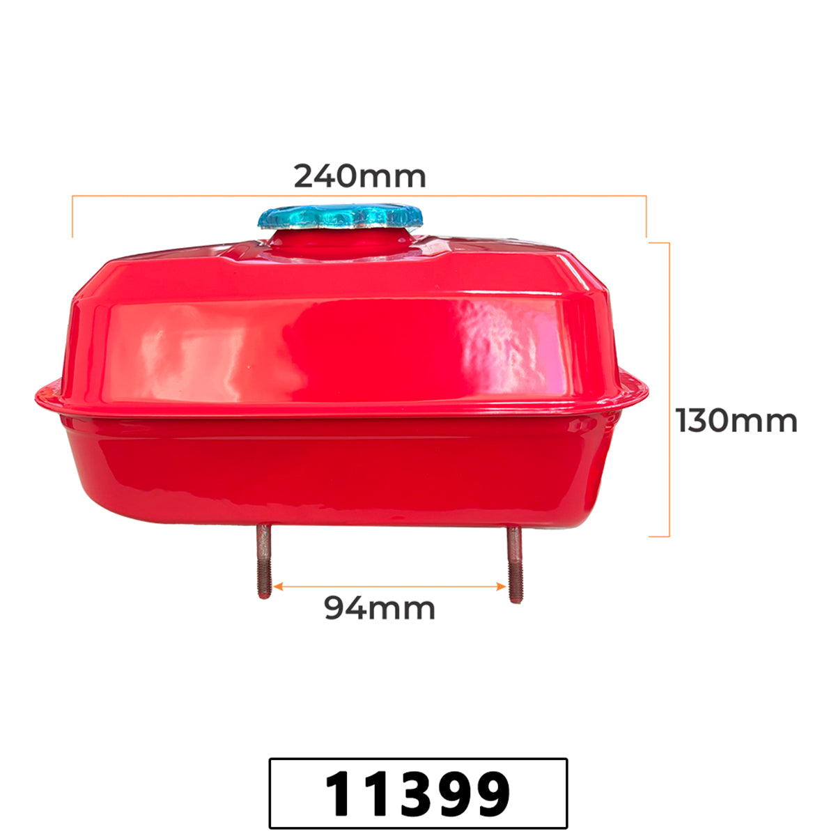 Tanque de Gasolina Completo para Motor 4 Tempos 5,5hp/6,5hp/7hp - Cor Vermelha – foto 4
