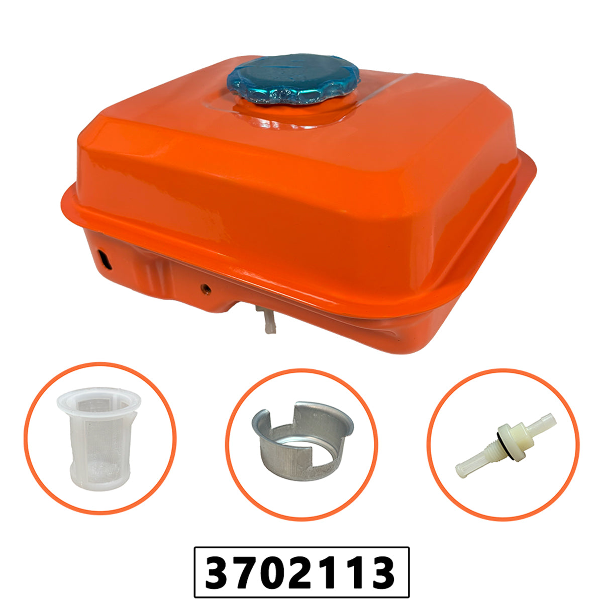 Tanque de Gasolina Completo para Motor 4 Tempos 5,5hp/6,5hp/7hp - Cor Laranja – foto 3