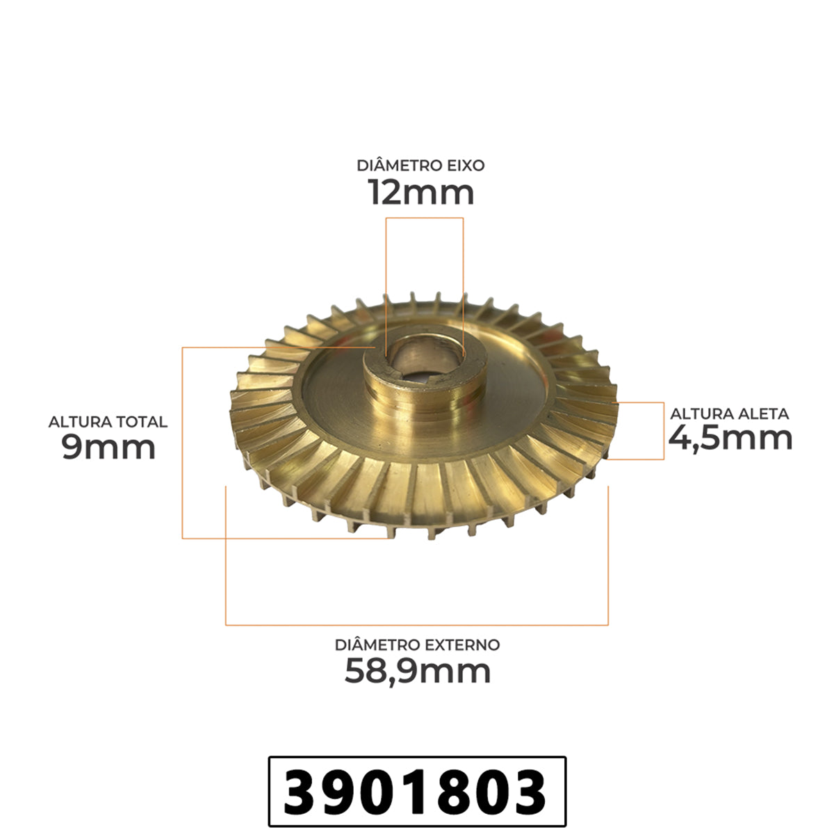 Rotor Impulsor para Bomba Periferica VMB375P 220V – foto 1