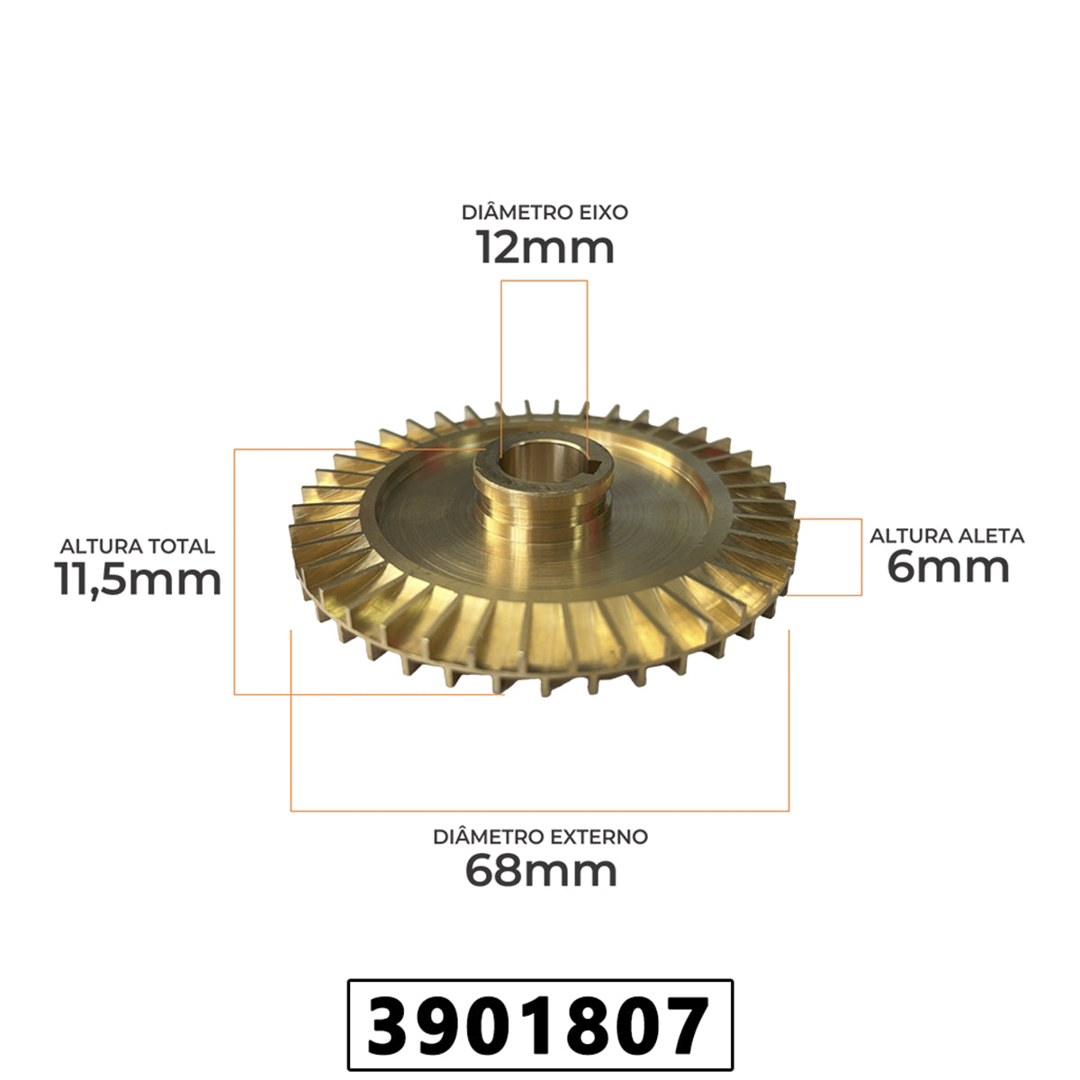 Rotor Impulsor para Bomba Periferica VMB1100P 220V – foto 1