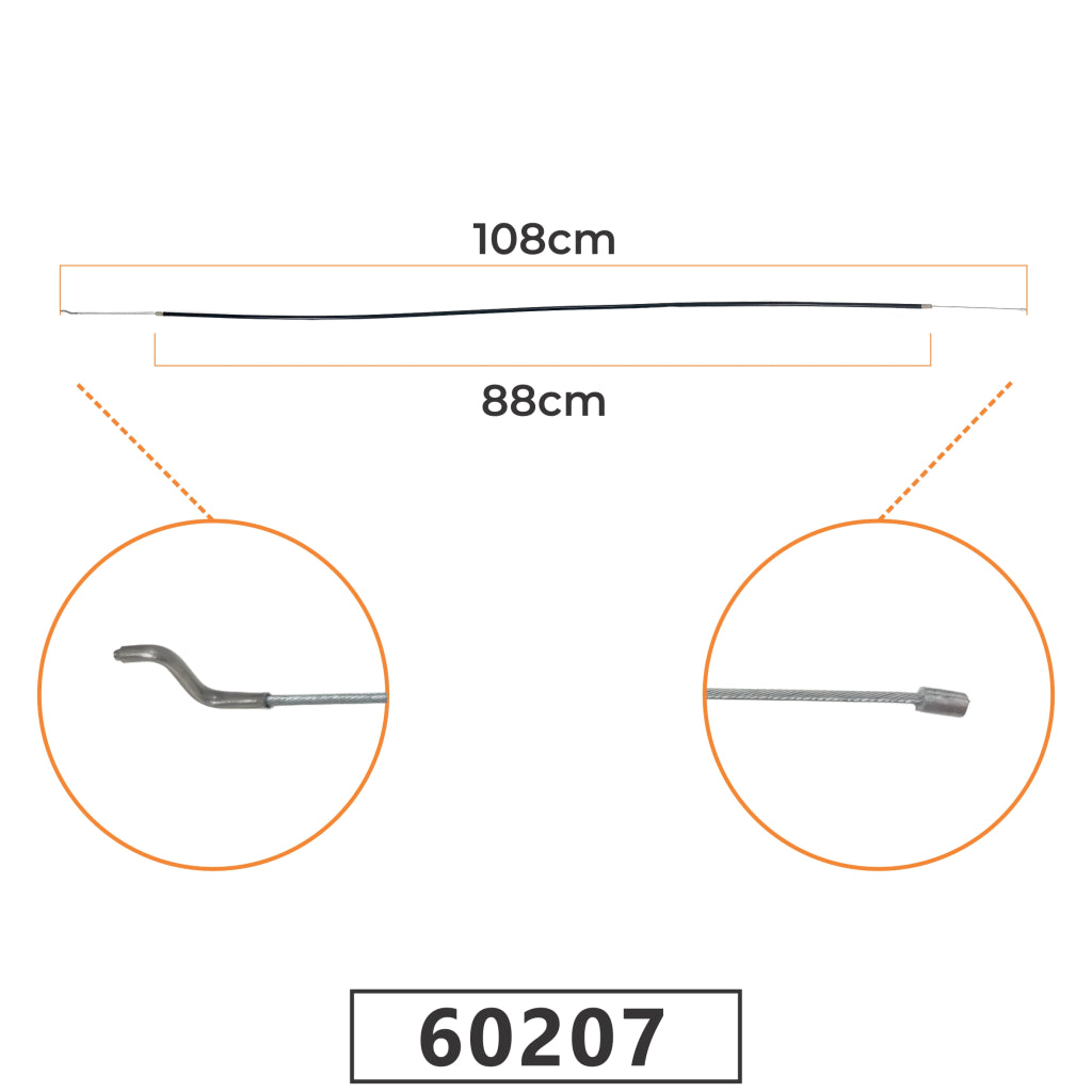 Cabo do Acelerador para Roçadeira Stihl 85 - Ponta Tipo S 108cm Modelo Novo – foto 1