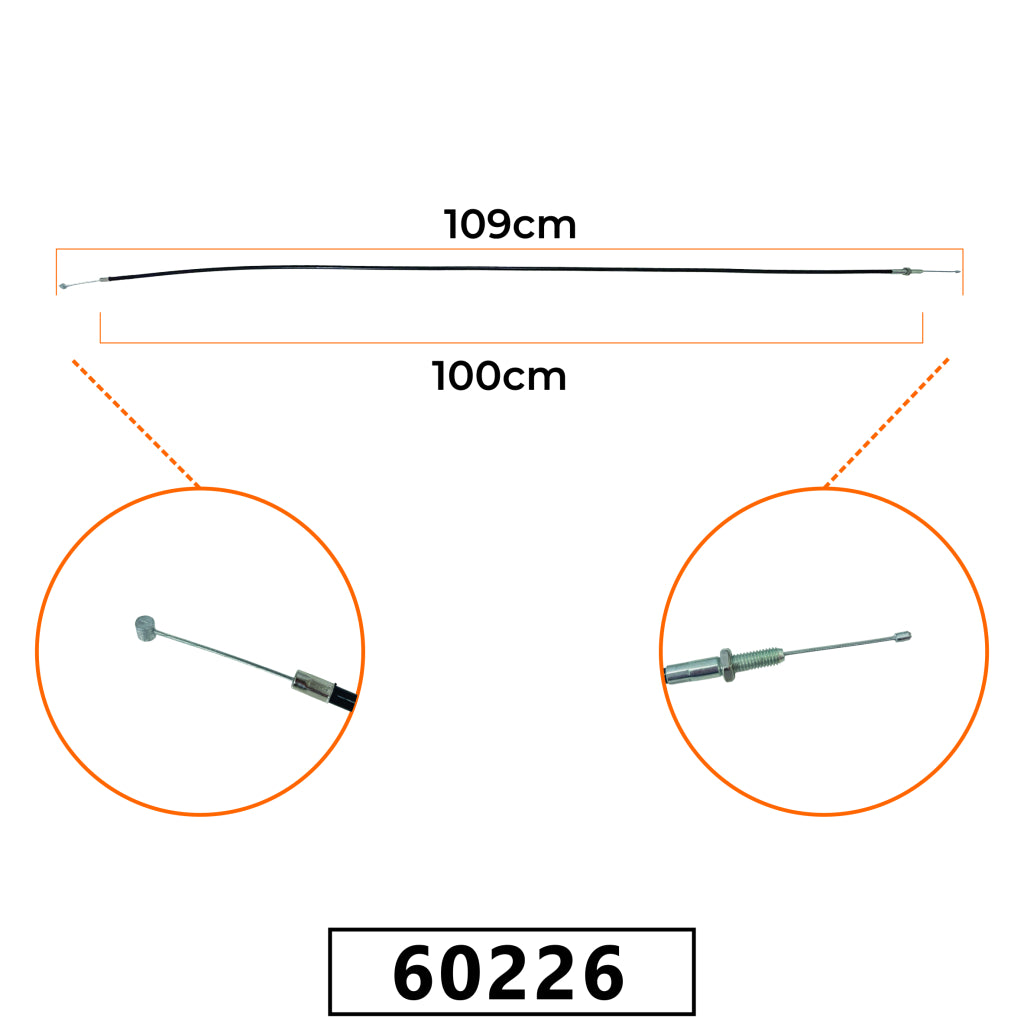 Cabo do Acelerador para Roçadeira 26cc/33cc/43cc/52cc/63cc / Roçadeira VR430P / VR520P / VR630P -109cm – foto 1