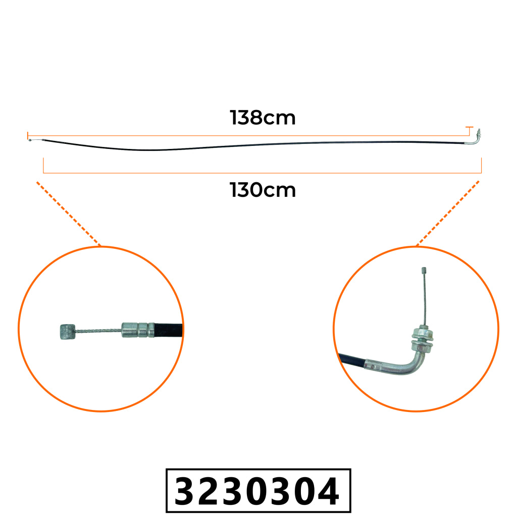Cabo do Acelerador para Soprador Costal 79cc / Soprador de Folhas SV800 - 138cm – foto 1