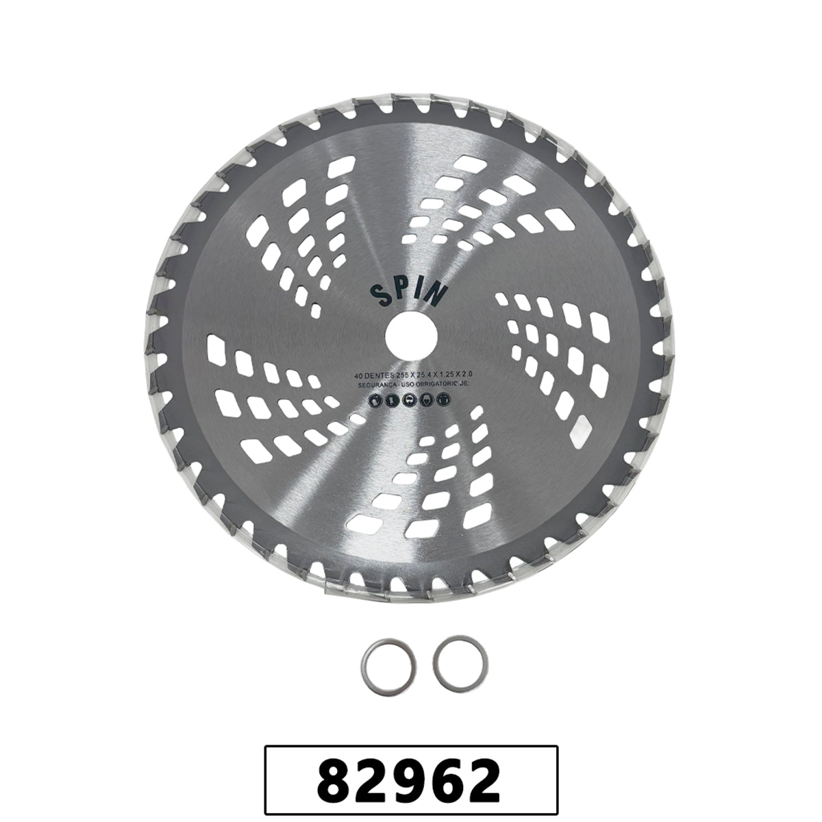 Faca Circular Videa 2mm NS05 40 Dentes Furo 25,4mm Tamanho 255mm Espess. 1,25mm C / adapt. 20mm - Spin – foto 1
